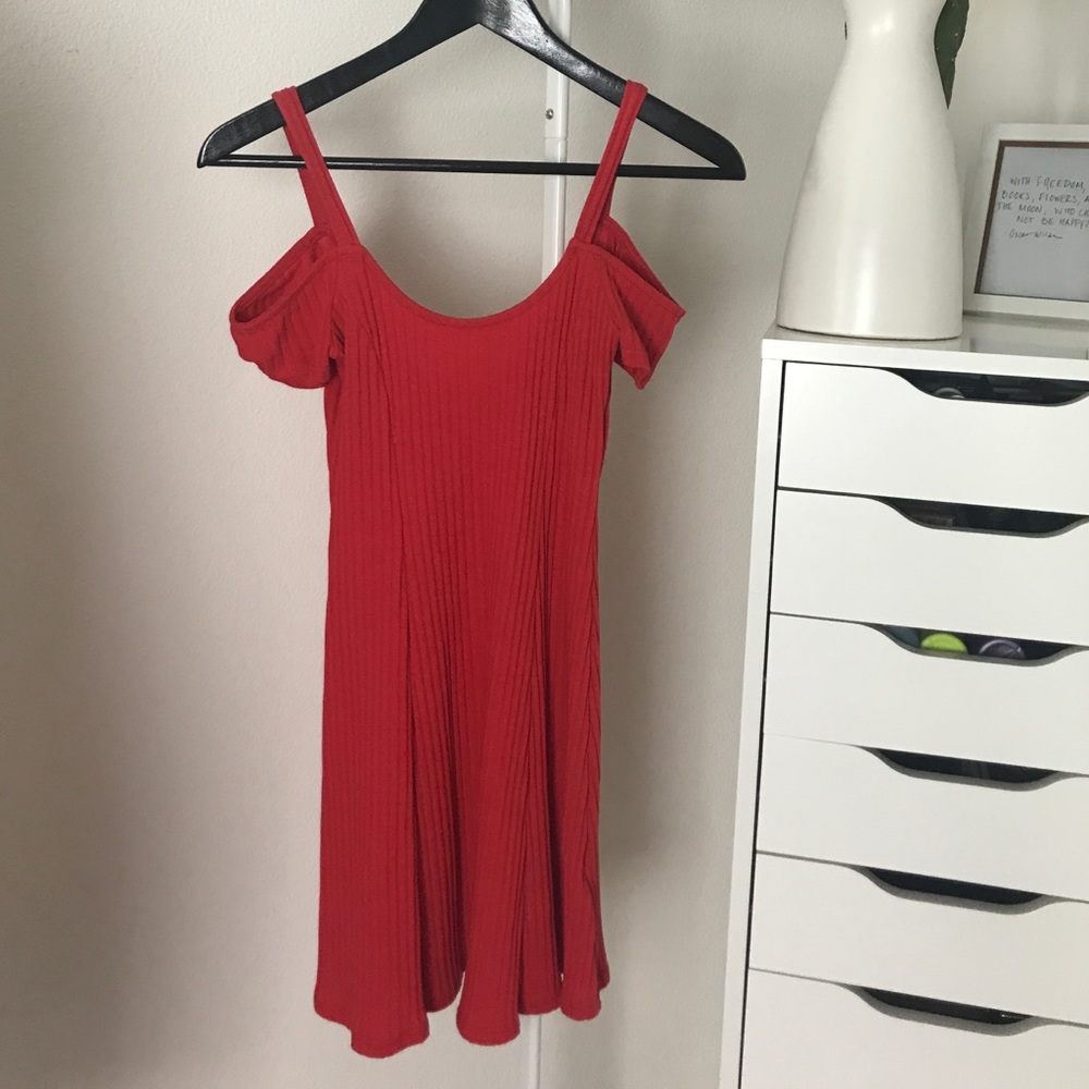 Red Off The Shoulder Dress